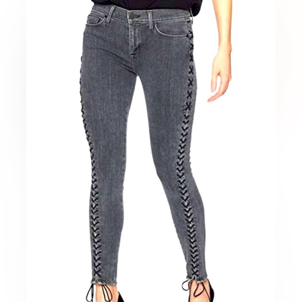 Hudson Lace- Up Grey skinny jeans , Size 25